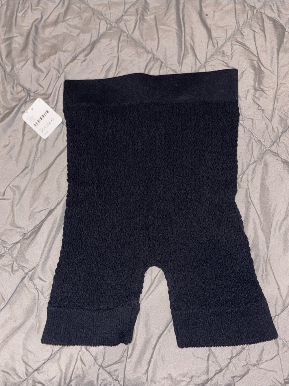 Free People Black Knit Bike Shorts Bikercore Whimsigoth Bikercore
